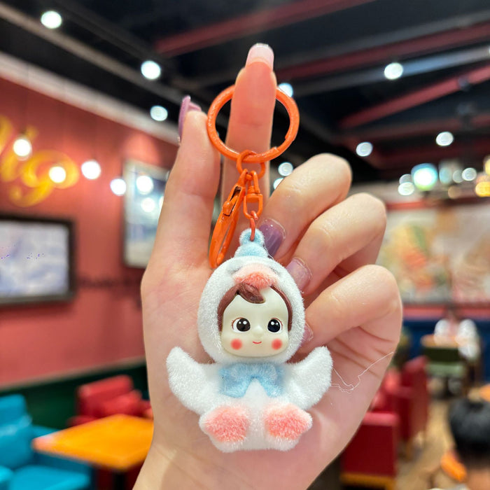 Wholesale Cute Flower Blossom Demon Special Bright Keychain Student Backpack Hanging Couple Car Key Chain Small Gift