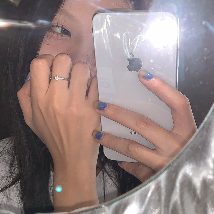 Wholesale open silver ring women's exquisite plain ring index finger ring