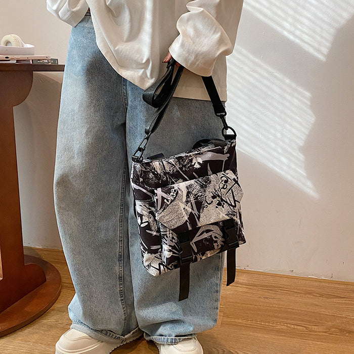 Wholesale Fashionable and casual versatile printed Oxford cloth bag, large capacity lightweight shoulder bag, trendy and versatile bag, new style