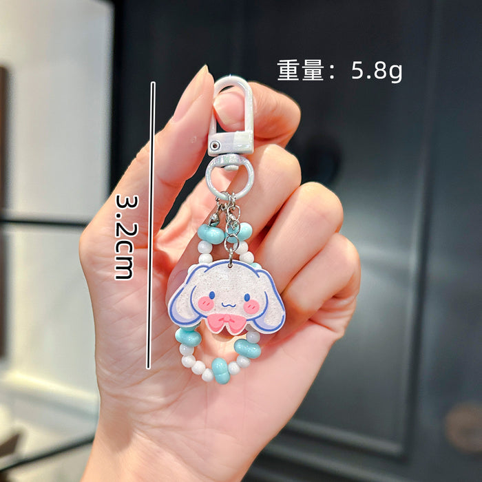 Wholesale Handmade Beaded Cute Mobile Phone Chain  Accessories  Bracelet Keychain Pendant