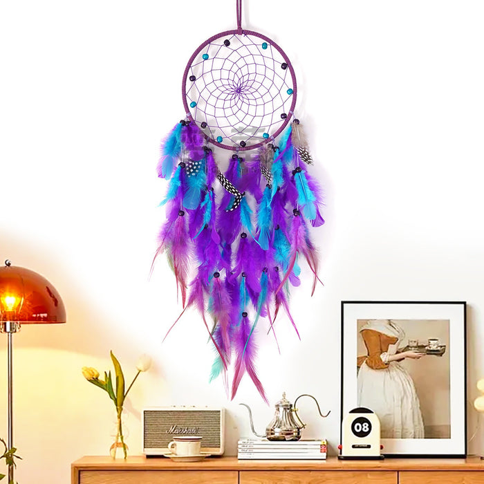 Wholesale Bohemian Style Feather Dreamcatcher Wind Chime Decorative Home Accent MOQ≥2