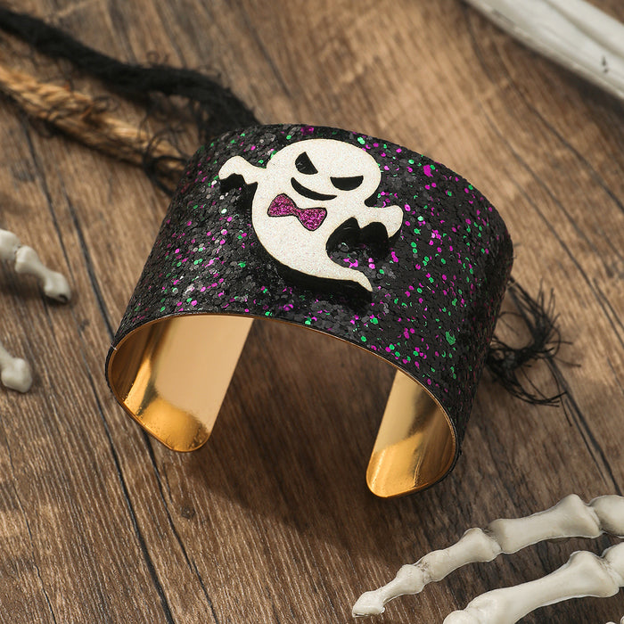 Wholesale Halloween Pumpkin Bat Skull Ghost Metal Bracelet JDC-BT-JunJie001