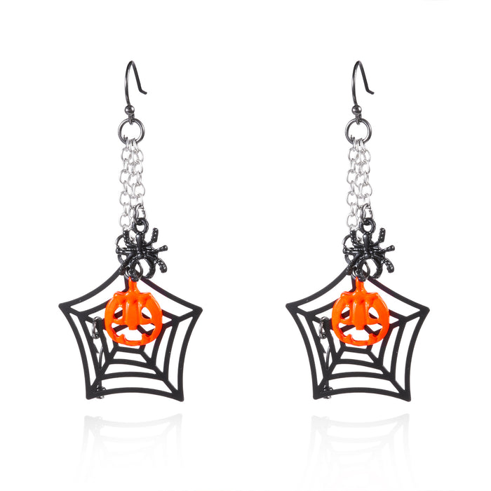Wholesale Exaggerated  Earrings Exaggerated Dark Style Skull Bat  Pendant Earrings