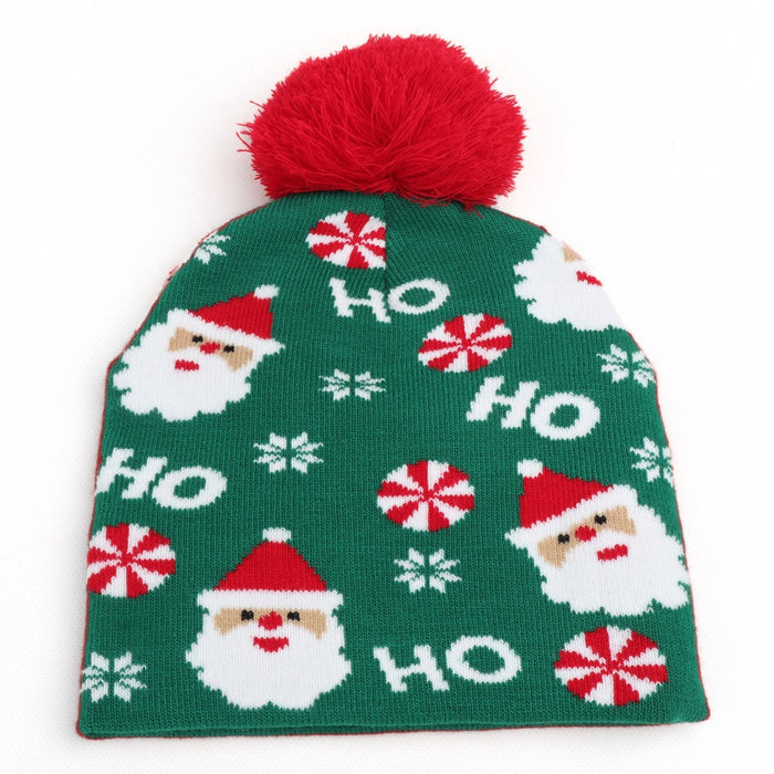 Wholesale Autumn and Winter New Christmas Knitted Jacquard Hat Unisex Warm Pullover Hat with Ball Decorative Cold Hat