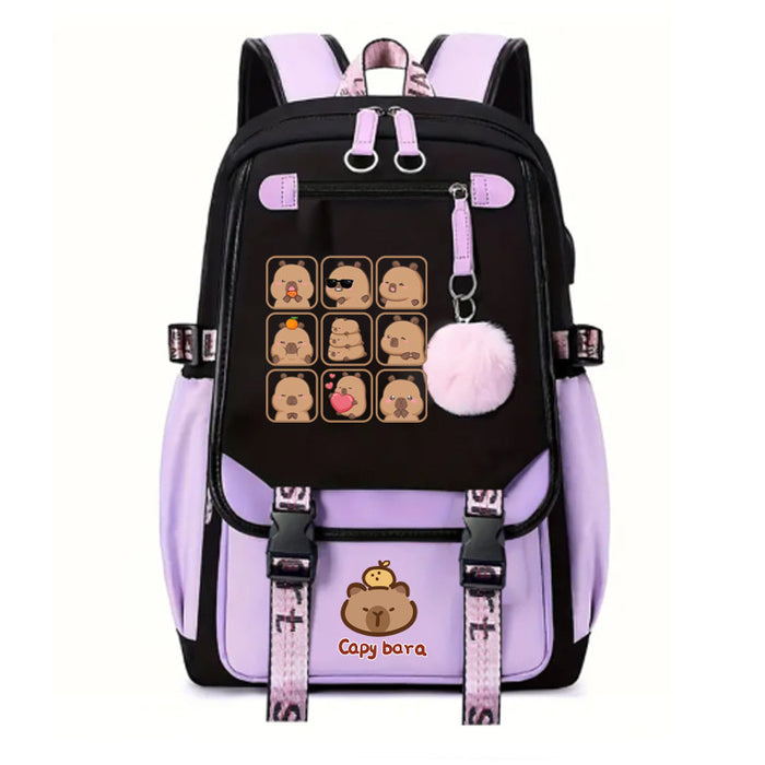 Wholesale Cute cartoon large-capacity backpack bag for boys and girls in elementary and middle school.