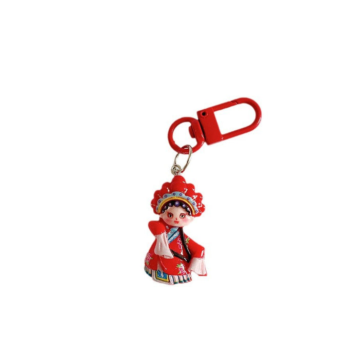 Wholesale Opera character keychain pendant, cute and personalized backpack hanging accessory with accessories