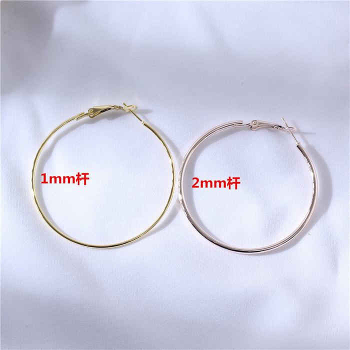 Wholesale Earrings with simple, fashionable, retro, and exaggerated large round earrings