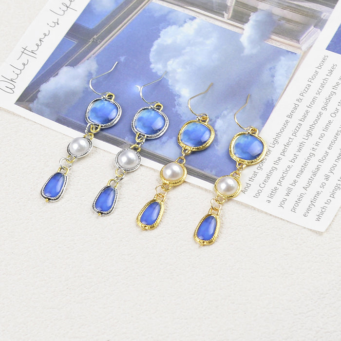 Wholesale Elegant retro pearl pendant earrings, fashionable irregular tassel ear accessories