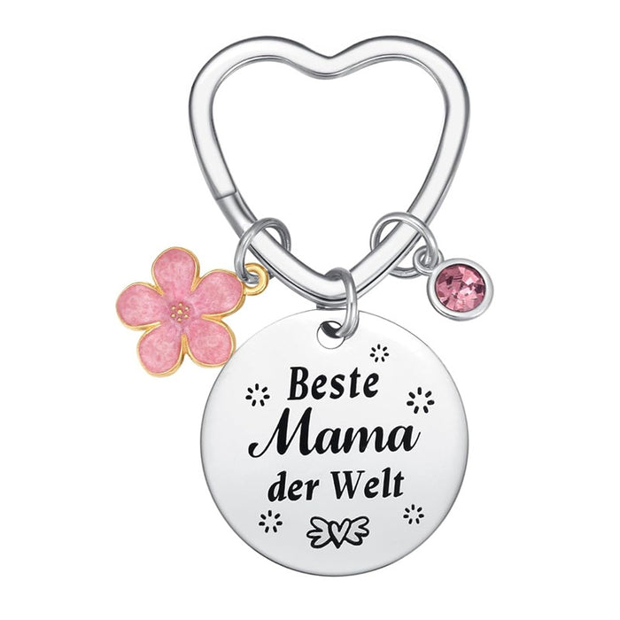 Wholesale Stainless steel engraved keychain Mother's Day gift