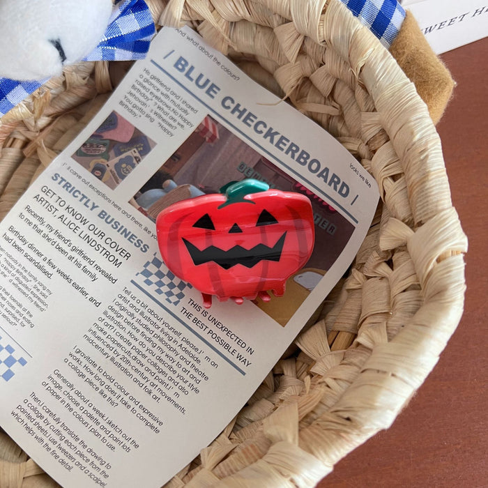 Wholesale Acrylic  series cartoon funny hair clip ghost pumpkin hair clip head bun hairpin hair accessories for women