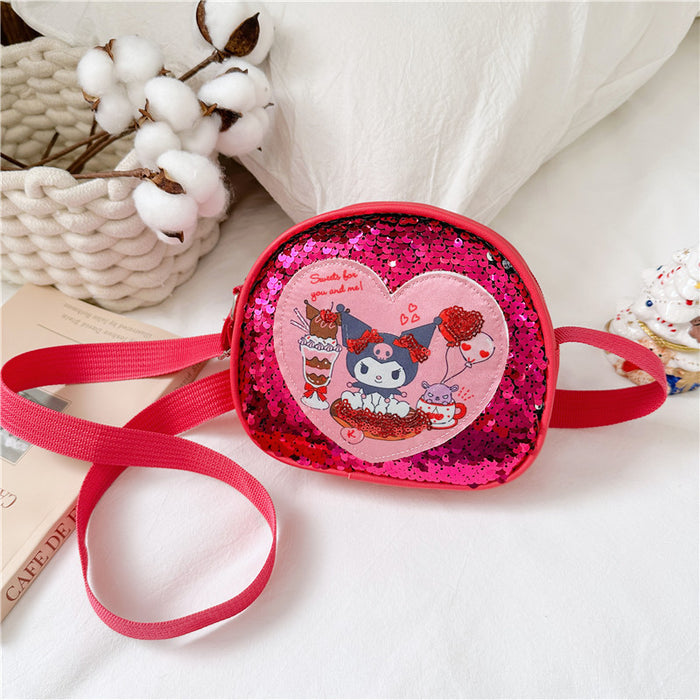 Wholesale Children's small shoulder bag cartoon sequin single shoulder crossbody bag