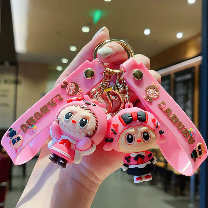 Wholesale Cartoon Keychain  Strawberry Bear Car Keychain