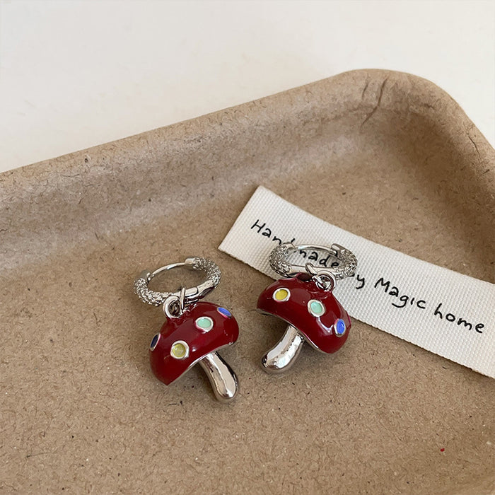 Wholesale Colorful Diamond Red Earrings