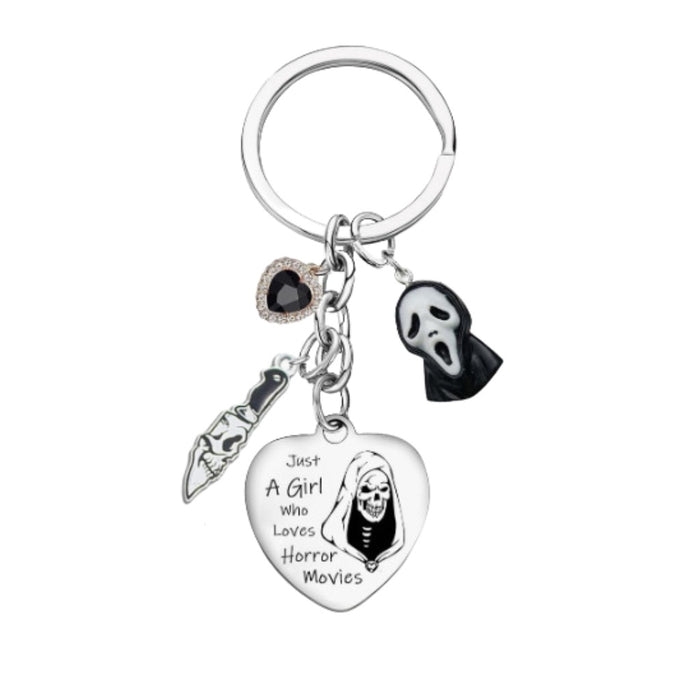 Wholesale  Series Stainless Steel Keychain Horror Movies Pendant Party Gift Backpack Pendant
