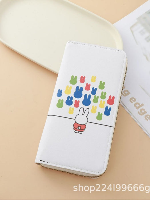 Wholesale PU Leather Cartoon Rabbit Coin Purse Card Holder Wallet Color Block Everyday Fashion Accessory