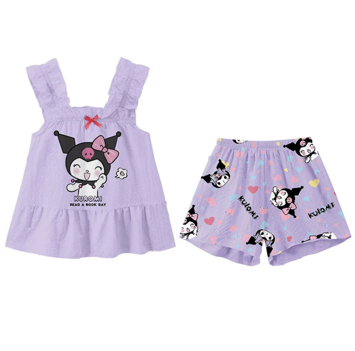 Wholesale Cartoon Cute Vest Suspenders Bowknot Children's Pajamas JDC-PJ-XiaoHZ003