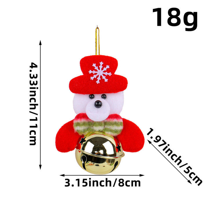 Wholesale Christmas Decorations Christmas Tree Pendants Old Man Doll Holding Bells Christmas Decorations Small Gifts