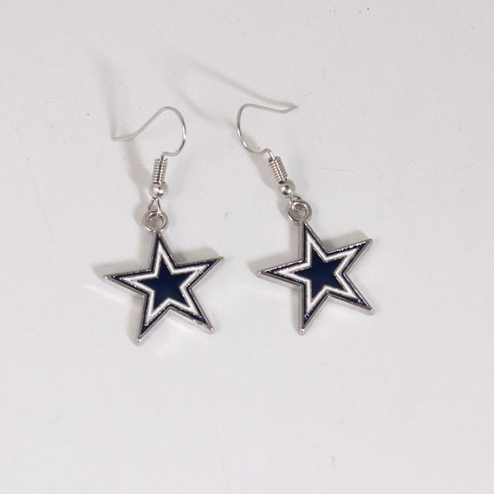 Wholesale team earrings earrings  rugby shape earrings lightning cowboy chief pirate Steelman