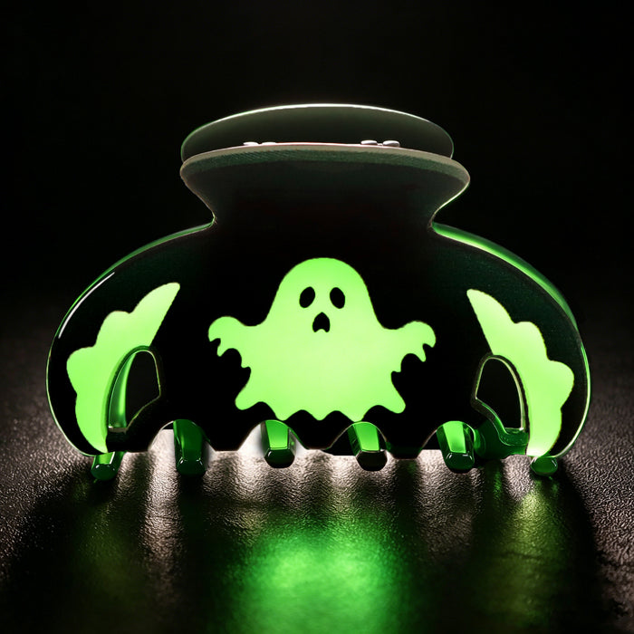 Wholesale Pumpkin Glow In The Dark Hollow Acrylic Claw Clip Dark Style Hair Accessory For Women