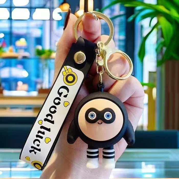 Wholesale Cartoon Egg Party Keychain Bag Pendant Car Keychain Arcade E-Commerce Small Gift