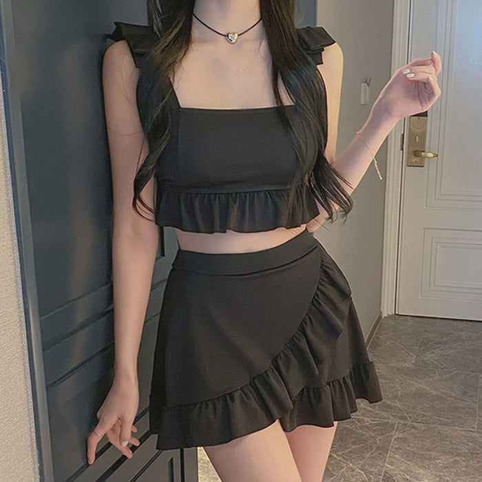 Wholesale Sexy strap backless camisole sleeveless split swimsuit