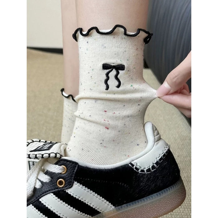 Wholesale Butterfly knot socks, children, tube socks, pile socks