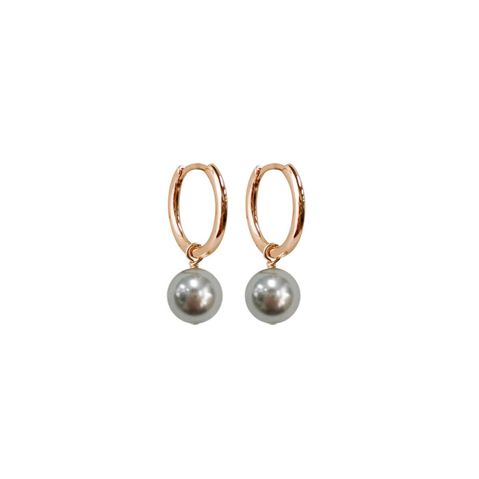 Wholesale Pearl earrings, feminine temperament, high-end feel, circle earrings, buckle earrings