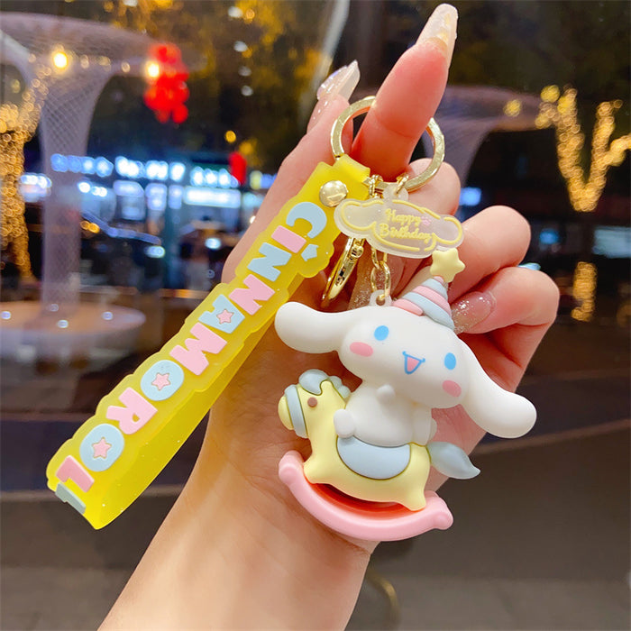 Wholesale Creative and cute cartoon car keychain backpack decoration