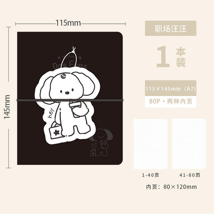 Wholesale Cute A7 Loose Leaf PU Leather Journal Grid Inner Pages Student Notebook