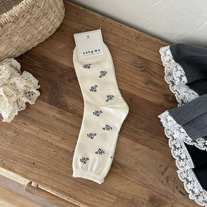 Wholesale Socks, bow, middle tube, socks, polka dots, pile socks, cotton