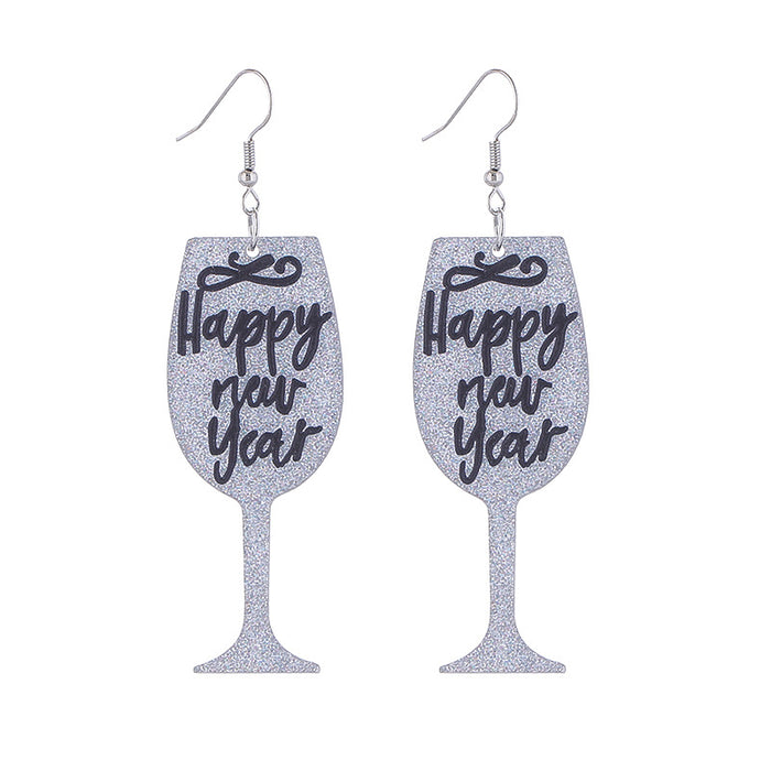 Wholesale Year' s Celebration New Year' s Eve Fireworks Sweet Glitter Acrylic Earrings