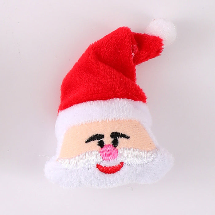 Wholesale Christmas Brooch Cute Plush Christmas Accessories Cartoon Pin Decorations Clothing Accessories