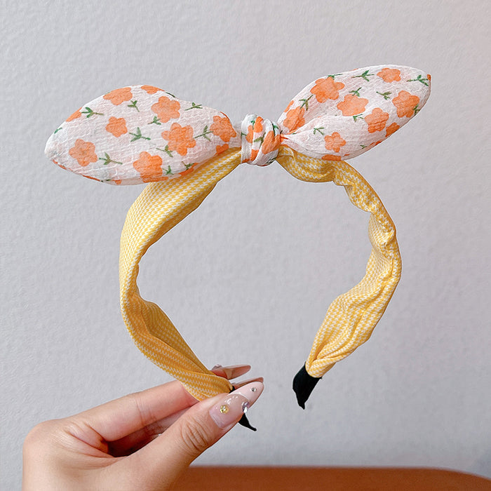 Wholesale Children' s headband girls non-slip baby hairpin headdress little girl rabbit ear bow headband