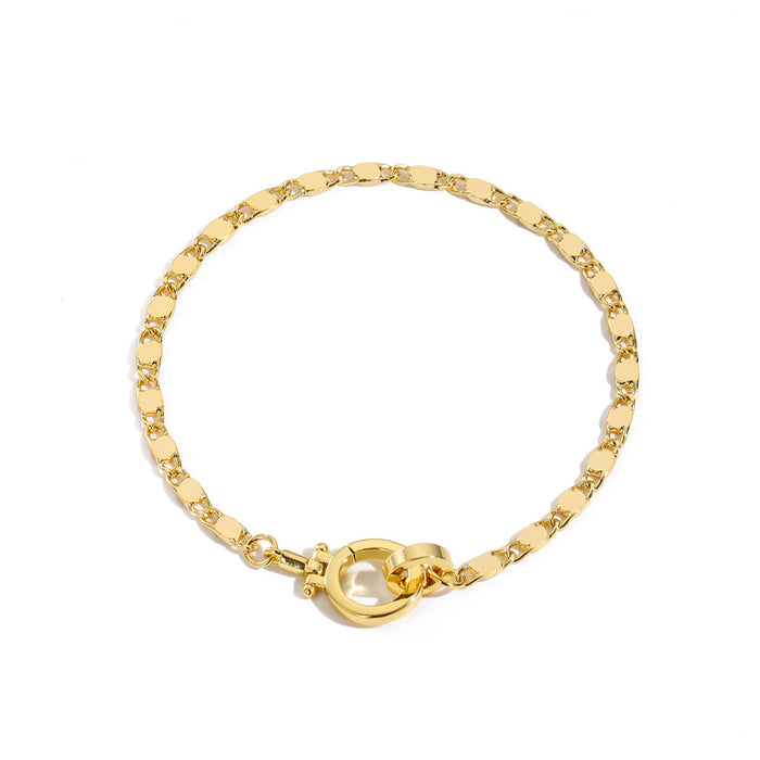 Wholesale New women's bracelet fashionable commuting personality 8-shaped buckle curved card bracelet