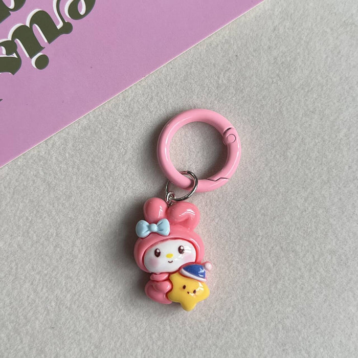 Wholesale Circle keychain, cute backpack pendant, keychain, cartoon gift accessory