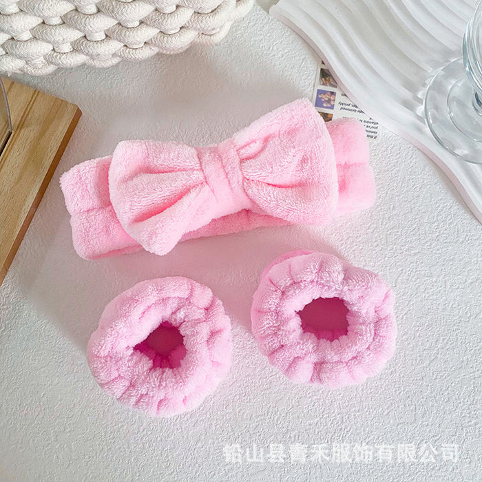 Wholesale Butterfly End Hairband Wristband Set for Women Washing and Beauty Headband Wristband Wristband Hair Accessories Headdress