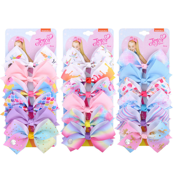 Wholesale Halloween Polyester Fabric Bow Hair Clip Set JDC-HC-Xiane018