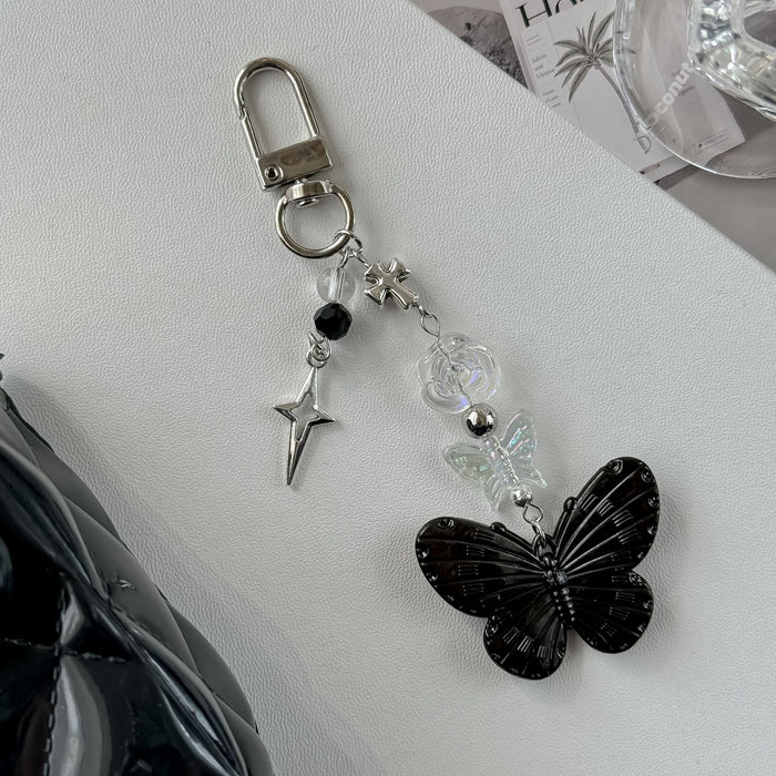 Wholesale Black Butterfly Jewelry Hanger, Mobile Phone Hanger, Personalized Cross Bag Hanger, Keychain
