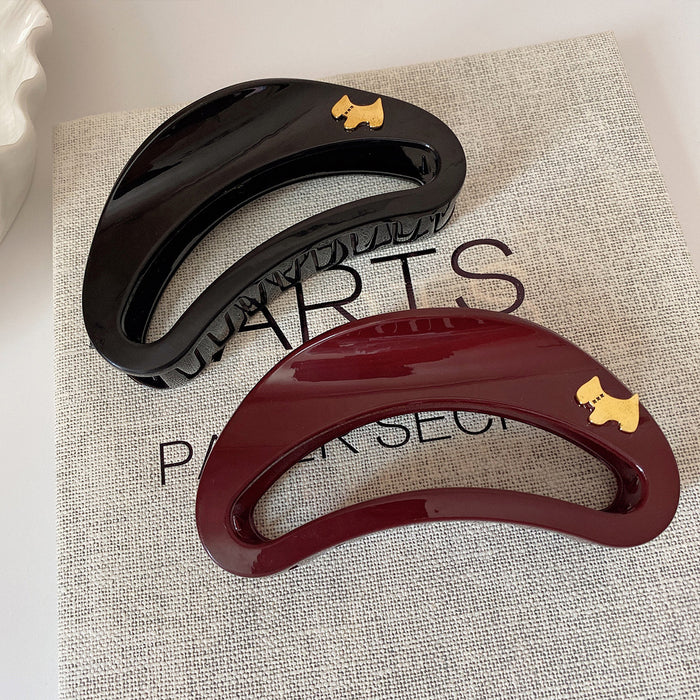 Wholesale Minimally elliptical hollowed out high-end grip clip, large shark clip hair clip, women's back of the head clip hair accessory