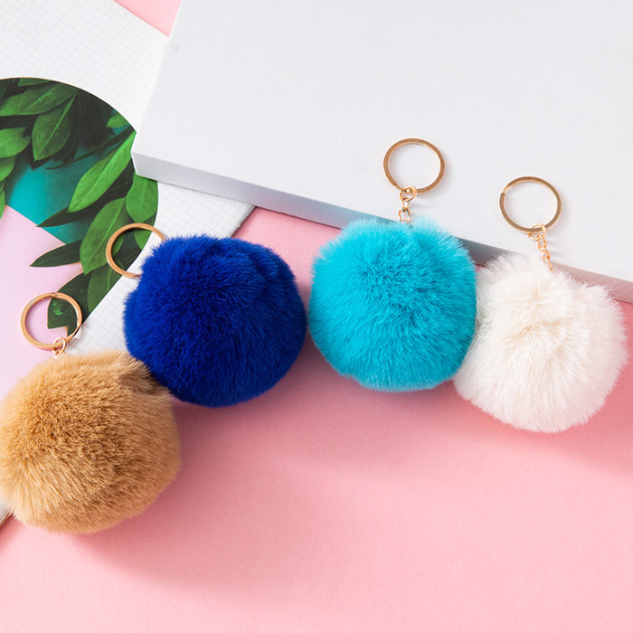 Wholesale Imitation otter rabbit fur ball hanging accessories, bags, plush keychains, pendants, accessories, gifts