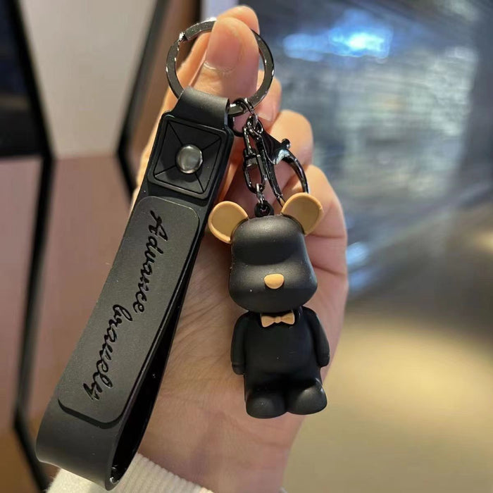 Wholesale  Bear Keychain Women's Simple Cute Student Backpack Car Key Chain