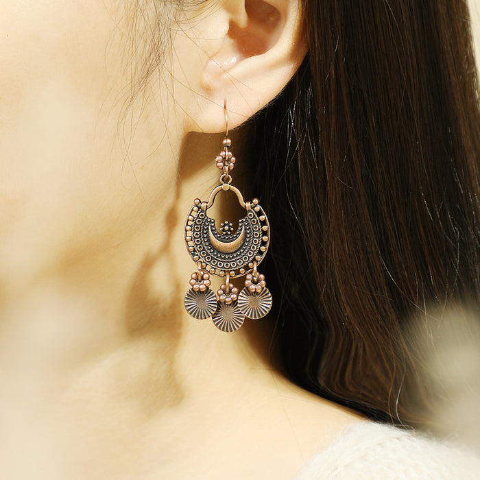 Wholesale Bohemian Retro Tassel Earrings Ethnic Style Zinc Alloy Gift MOQ≥2