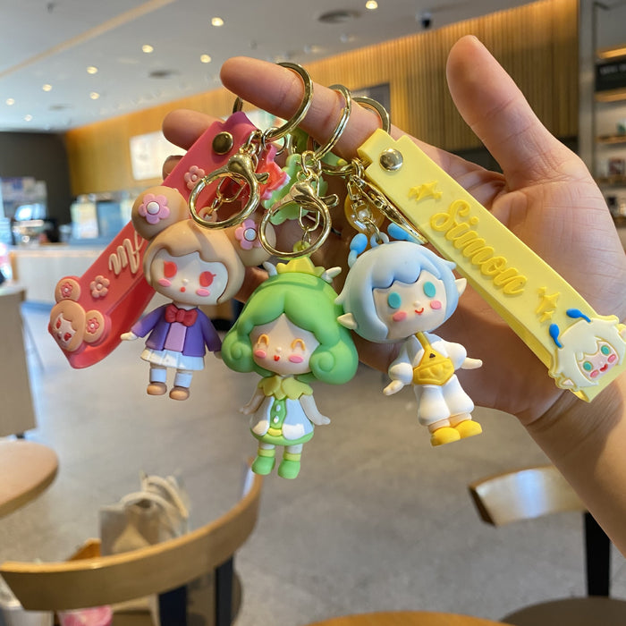 Wholesale Cartoon Doll Silicone Keychain JDC-KC-MingT067