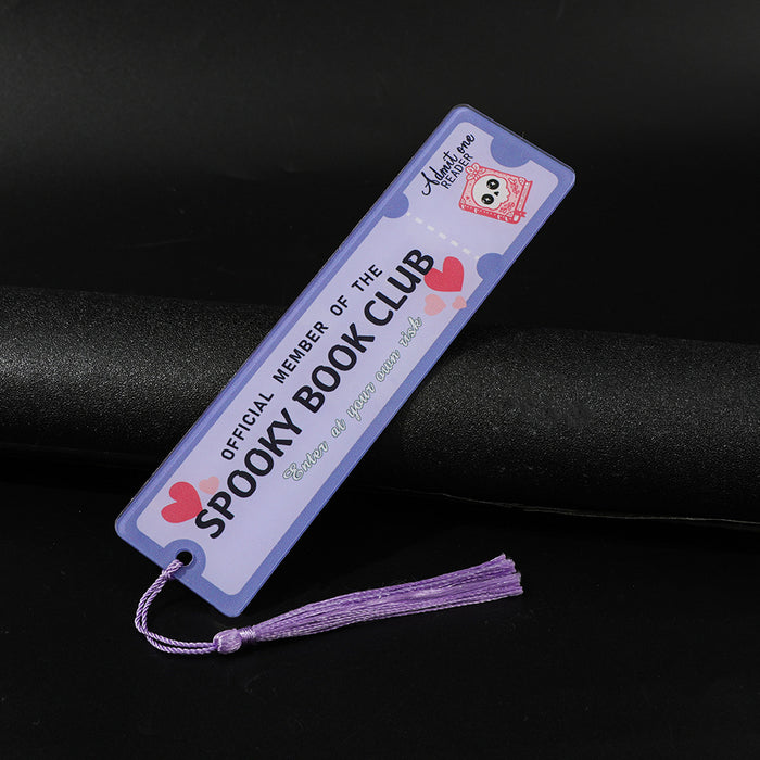 Wholesale  Horror Novel Themed Acrylic Tassel Bookmark