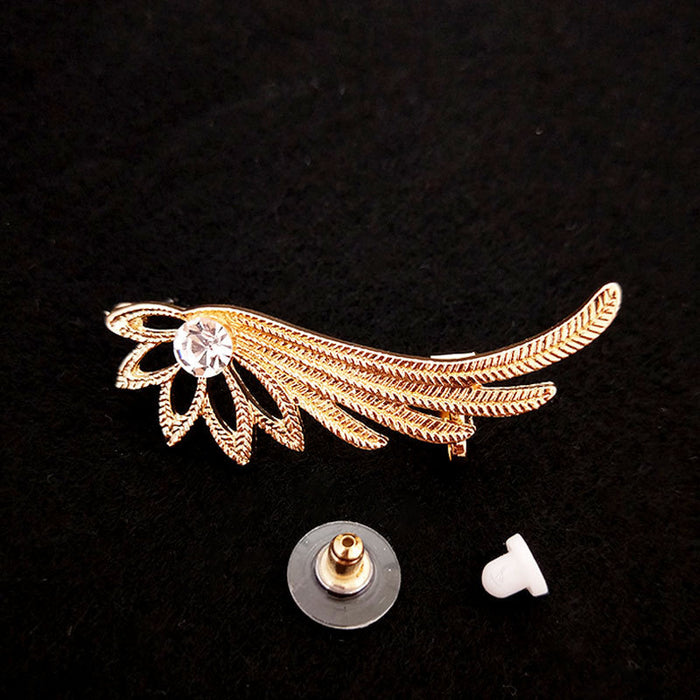 Wholesale Earrings with fashionable and personalized hollow angel wings, ear clips, and hanging earrings for women