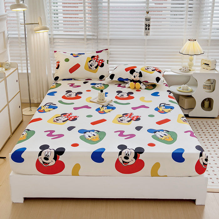 Wholesale A-level Cloud Washed Cotton Cute Cartoon Girl Heart Dormitory Bed Sheets JDC-SEE-AiErMei007