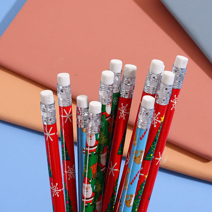 Wholesale Christmas pencil set with eraser