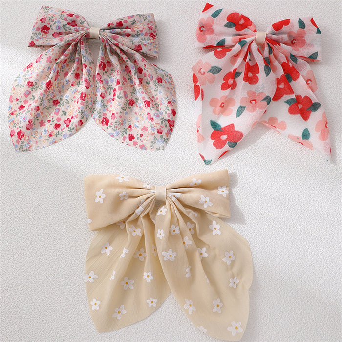 Wholesale Short Ribbon Butterfly Fabric Hairpin JDC-HC-YueS002