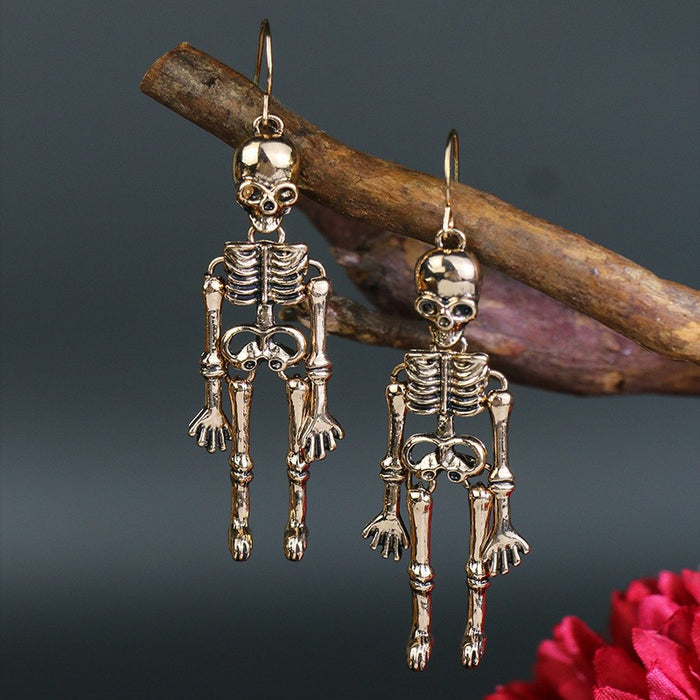 Wholesale  Series Earrings with Exaggerated Dark Style Design Ghost Skull Skeleton Earrings