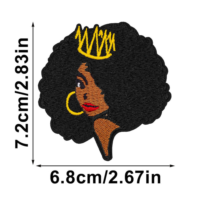 Wholesale Cartoon Animation Black Cloth DIY Patches